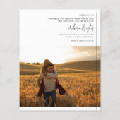 Papier Budget Boho Script Typographie 2 Photos Mariage (Dos)