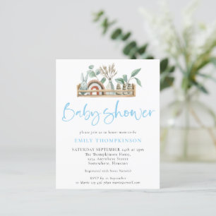 Papier Budget Boho Shelf Toys Boy Invitation Baby shower