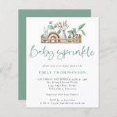 Papier Budget Boho Shelf Toys Sage Baby Sprinkl Invitatio (Devant / Derrière)
