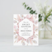 Papier Budget Boho Sweet sixteen Invitation moderne (Debout devant)
