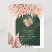 Papier BUDGET Boho TEA PARTY Pampas Grass Fête des mariée (Devant / Derrière)