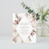 Papier Budget Boho Terracotta Photo Pampas Grass Mariage (Debout devant)