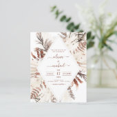 Papier Budget Boho Terracotta Photo Pampas Grass Mariage (Debout devant)