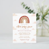 Papier Budget Boho Terracotta Rainbow Baby shower virtuel (Debout devant)
