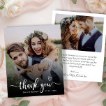 Papier Budget Boho Typographie 2 Photo Mariage Merci<br><div class="desc">Budget Moderne Boho Typographie Coeur 2 (deux) Photo Mariage papier Merci. Mariage moderne élégant Merci modèle avec une photo verticale complète sur le devant avec le texte superposé "Merci" dans une main lettrage calligraphie swash script de police de queue avec motif coeur d'amour en blanc sur l'image. ***VEUILLEZ NOTER! ***...</div>