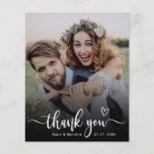 Papier Budget Boho Typographie 2 Photo Mariage Merci (Devant)