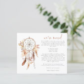 Papier Budget Boho Watercolor Dreamcatcher Nouvelle adres (Debout devant)