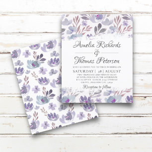 Papier Budget Boho Watercolor Floral Faire-part de mariag