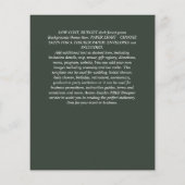 Papier BUDGET Boho Woodland FOX Floral Mariage Moderne (Dos)