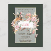 Papier BUDGET Boho Woodland FOX Floral Mariage Moderne (Devant)
