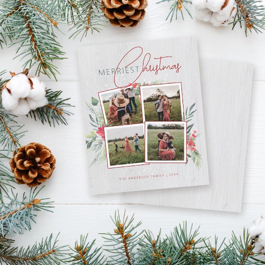 Papier Budget Bois 4 Photo Collage Noël le plus joli