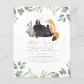 Papier Budget Bois Animaux & Baby shower Garçon de verdur (Devant)