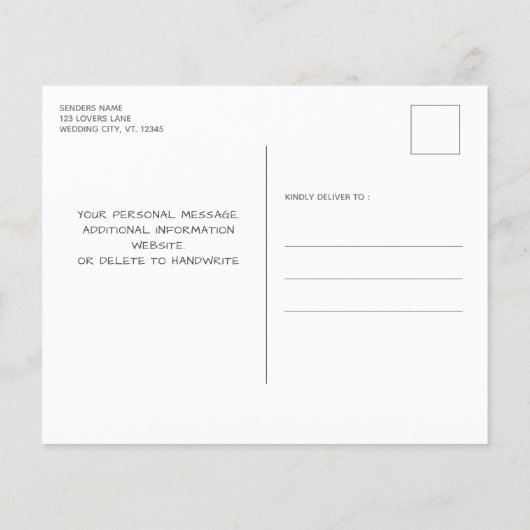 Papier Budget Bois rustique Enregistrer La Date Photos Ma (Dos)