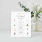 Papier budget boissons aquarelle week-end bachelorette (Debout devant)