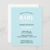 PAPIER BUDGET BOLD BLUE BLANC BABY SHOWER GARÇON (Devant / Derrière)