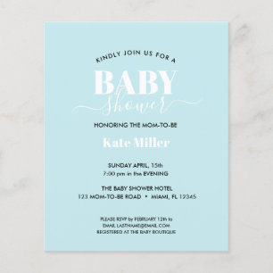 PAPIER BUDGET BOLD BLUE BLANC BABY SHOWER GARÇON