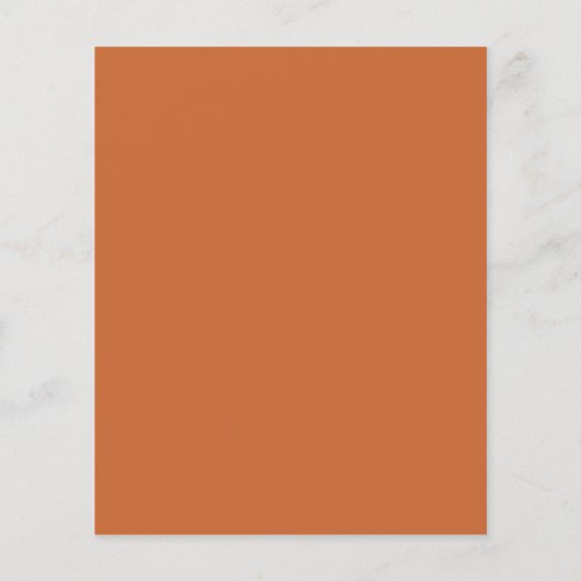Papier Budget Bold Burnt Orange Typographie Mariage Invit (Dos)