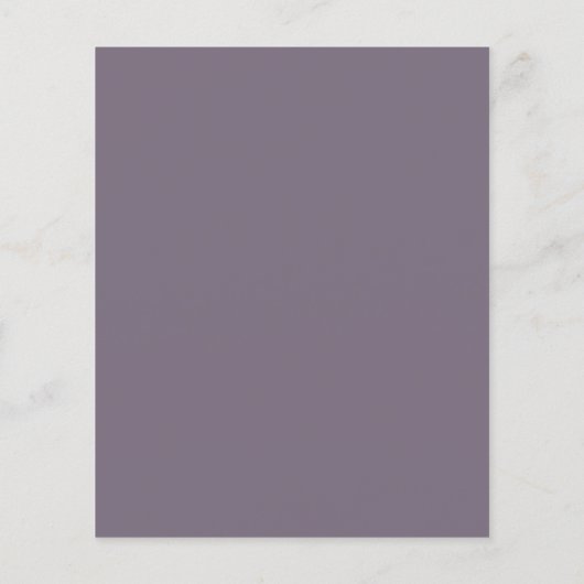 Papier Budget Bold Dusty Purple Faire-part de mariage mod (Dos)