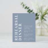 Papier Budget Bold Moderne Répétition Dîner Invitation (Debout devant)