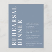 Papier Budget Bold Moderne Répétition Dîner Invitation (Devant)