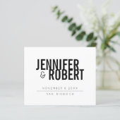 Papier BUDGET Bold NOIR MINIMUM MARIAGE ENREGISTRER LA DA (Debout devant)