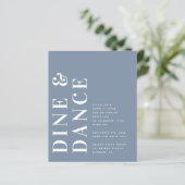 Papier Budget Bold Réception de mariage moderne Invitatio (Debout devant)