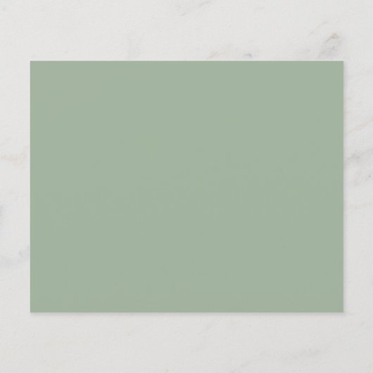 Papier Budget Bold Sage Green Chic Modern Wedding Invitat (Dos)
