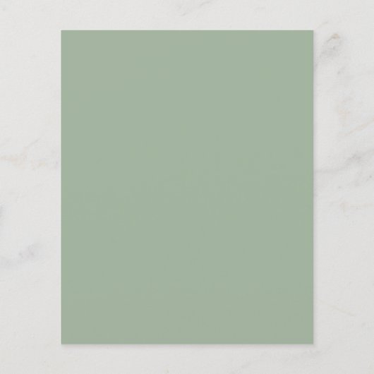 Papier Budget Bold Sage Vert Faire-part de mariage modern (Dos)