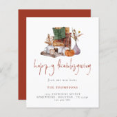 Papier Budget Bon thanksgiving rustique de New Home (Devant / Derrière)