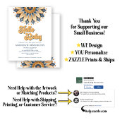 Papier BUDGET Bonjour Bébé Bleu Or Baby shower rétro