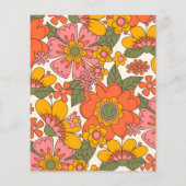 Papier Budget Bonjour bébé Super Fleurs rétro Baby shower (Dos)