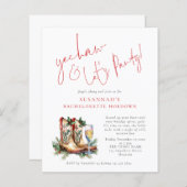 Papier Budget Boots Bubly Noël Bachelorette Party (Devant / Derrière)