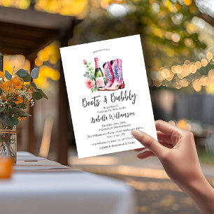 Papier Budget Boots et Bubbly Réception de Mariage en Boi