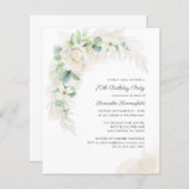 Papier Budget Botanique 70e anniversaire Invitation de fê (Devant / Derrière)