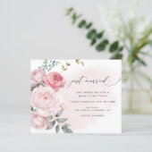 Papier Budget Botanique Blush Floral Mariage Faire-part (Debout devant)