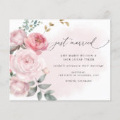 Papier Budget Botanique Blush Floral Mariage Faire-part (Devant)