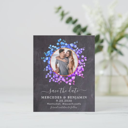 Papier Budget Botanique Eucalyptus Enregistrer La Date Ph (Debout devant)