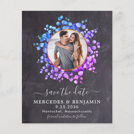 Papier Budget Botanique Eucalyptus Enregistrer La Date Ph (Devant)