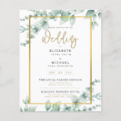 Papier Budget Botanique Eucalyptus Mariage INVITE (Devant)