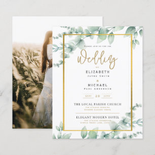 Papier Budget Botanique Eucalyptus Mariage INVITE
