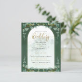Papier Budget Botanique Eucalyptus Mariage INVITE (Debout devant)