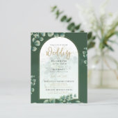 Papier Budget Botanique Eucalyptus Mariage INVITE (Debout devant)