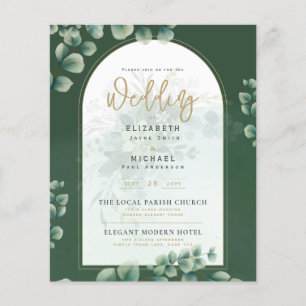 Papier Budget Botanique Eucalyptus Mariage INVITE