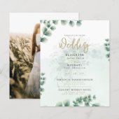 Papier Budget Botanique Eucalyptus Mariage INVITE (Devant / Derrière)