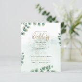 Papier Budget Botanique Eucalyptus Mariage INVITE (Debout devant)