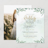 Papier Budget Botanique Eucalyptus Mariage INVITE (Devant / Derrière)