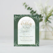Papier Budget Botanique Eucalyptus Mariage INVITE (Debout devant)