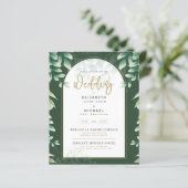 Papier Budget Botanique Eucalyptus Mariage INVITE (Debout devant)