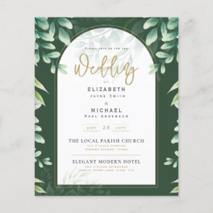 Papier Budget Botanique Eucalyptus Mariage INVITE