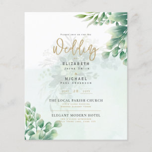 Papier Budget Botanique Eucalyptus Mariage INVITE